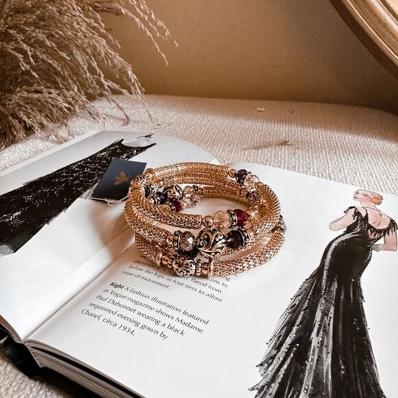 Gold Wrap Around Bracelet - Picture 1 of 8